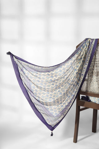 Gulbahar (Floral Spring) Dupatta - Blue