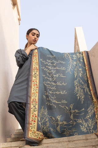 Gumaan (Wrapped In Mystery) Odhni - Shaded Peacock Blue