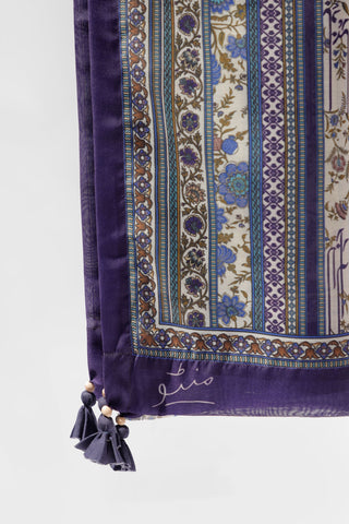Gulistan (Flowerland) Stripes Dupatta - Blue