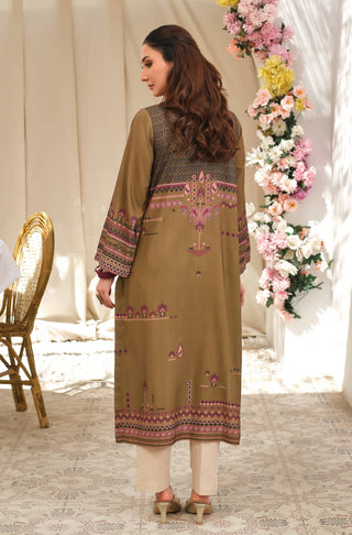 Manto Women's Ready to Wear 1 Piece Green Kurta with Urdu Calligraphy