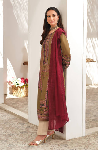 Manto Women's Ready to Wear 1 Piece Green Kurta with Urdu Calligraphy