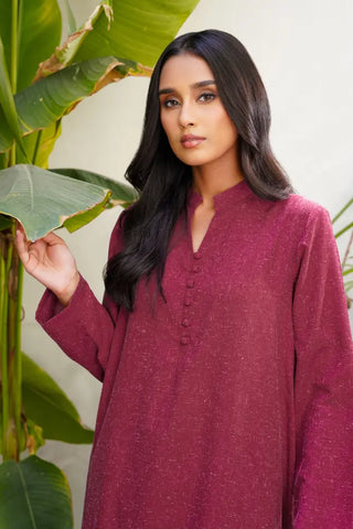 Manto's Ready to Wear Plum 2-Piece Solid Co-ord Set