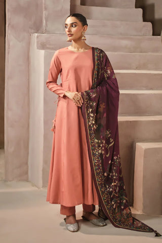 Manto Women's Maroon Printed Odhni