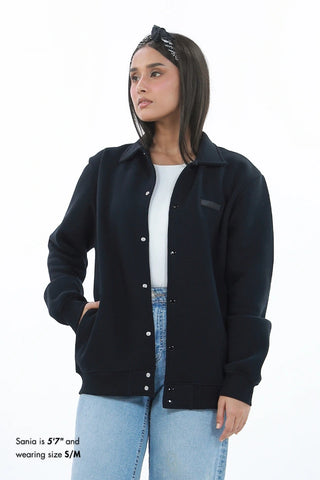 Varsity Jacket - Raven Black