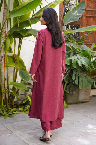 Manto's Ready to Wear Plum 2-Piece Solid Co-ord Set
