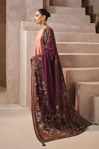 Manto Women's Maroon Printed Odhni