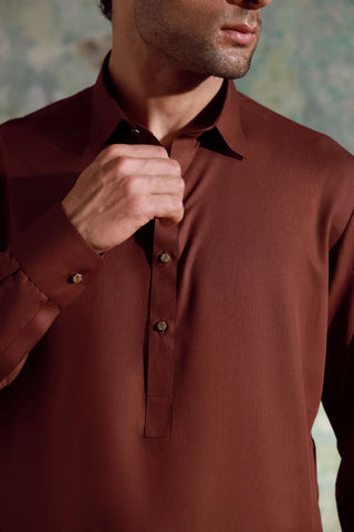 Men's Brown Kameez Shalwar