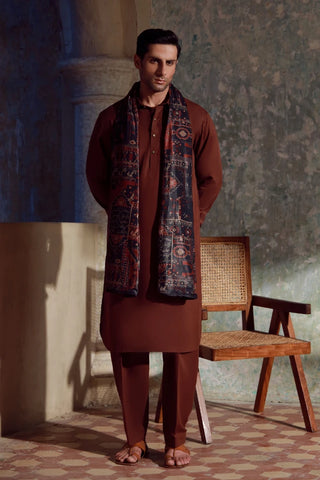 Men's Brown Kameez Shalwar