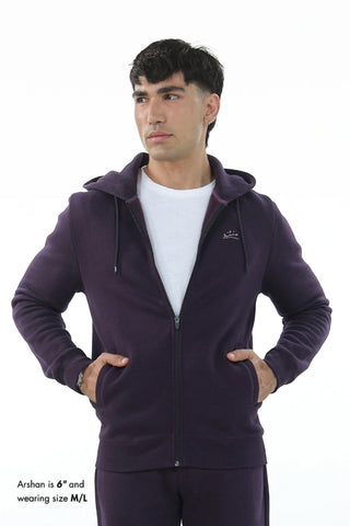 Zipper Hoodie - Deep Purple
