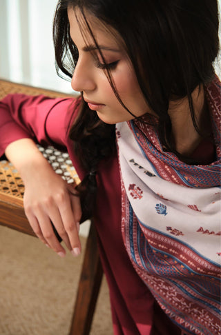 Aghaaz (Genesis) - Maroon & Blue Stole