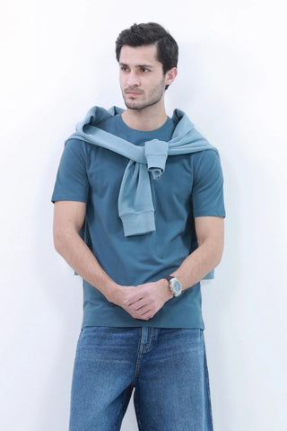 Men's Smart-Fit Slate Blue T-shirt