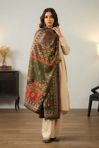 Gulposh (Covered in Flowers) Shawl - Green