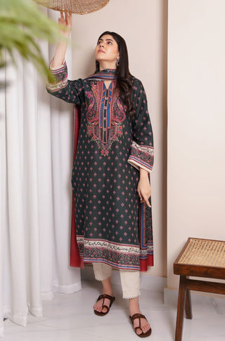 Shopmanto, wear manto, manto clothing brand, manto pakistan, ladies clothing brand, urdu calligraphy clothing, wear manto women ladies lawn kurta for spring summer, manto one piece dark green meher straight kurta with urdu calligraphy for women, spring summer season, lawn collection