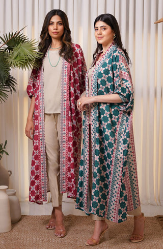 Shopmanto, wear manto, manto clothing brand, manto pakistan, ladies clothing brand, urdu calligraphy clothing, wear manto shrugs, layla shrug teal with urdu calligraphy, women shrugs with urdu calligraphy, women front open upper