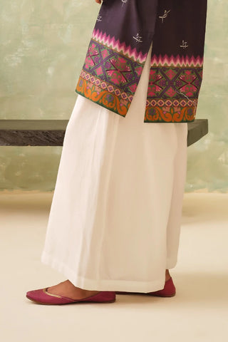 Ready to Wear Wide Leg Cotton White Trouser