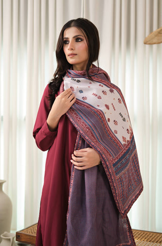 Aghaaz (Genesis) - Maroon & Blue Stole