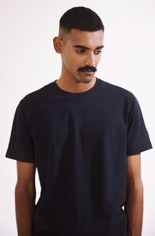 Shopmanto, wear manto, pakistan, women, men, ladies, clothing, urdu, calligraphy, jogger pants, winter wear, karachi, western clothing, manto store, urdu calligraphy clothing, unisex t-shirts, t-shirts in pakistan, t-shirts for men, comfort, soft, manto logo embroidery on sleeve, everyday t-shirt for men, basic t-shirt, space blue everyday t-shirt for men