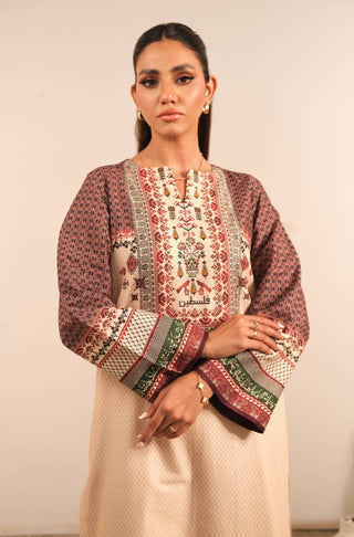 Manto Women's Ready to wear Intifada'a Kurta with Urdu Calligraphy