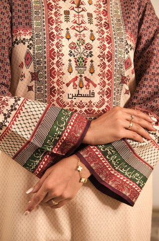 Manto Women's Ready to wear Intifada'a Kurta with Urdu Calligraphy