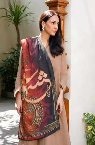 Diyar-e-Ishq Stole - Rust