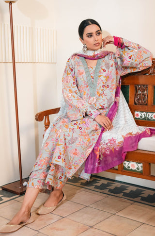 Shopmanto, wear manto, manto clothing brand, manto pakistan, ladies clothing brand, urdu calligraphy clothing, wear manto women ladies lawn kurta for spring summer, manto two piece lawn sage and fuchsia gulnaar coord set for women, spring summer season, lawn collection