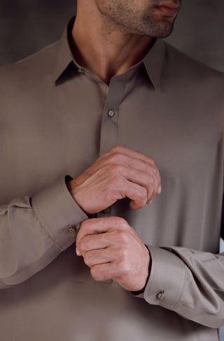 Manto Men's Sand Grey Kameez & Shalwar