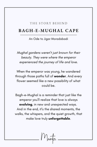 Bagh-e-Mughal (Mughal Garden) Cape - Black & Rust