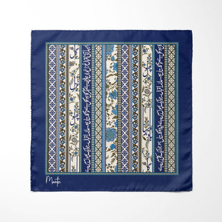 Shopmanto, wear manto, manto clothing brand, manto pakistan, ladies clothing brand, urdu calligraphy clothing, manto urdu calligraphy blue gulistan pocket square accessories
