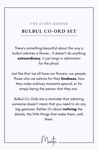 Design Philosophy of Bulbul Coord Set