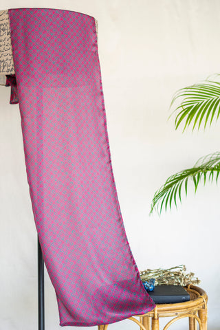 Manto Blocks Stole - Magenta & Teal