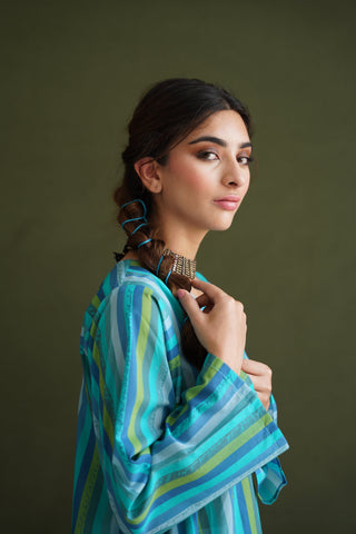 Ferozi Stripes Kurta