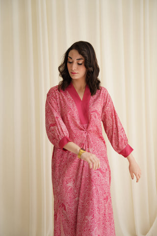 Aaina (Mirror) Kaftaan - Rouge Pink