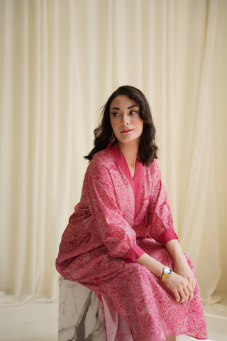 Aaina (Mirror) Kaftaan - Rouge Pink