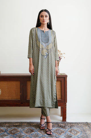 Elora Co-ord Set - Earthy Green