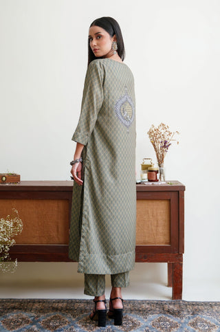 Elora Co-ord Set - Earthy Green