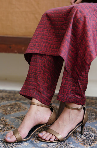 Esra Co-ord Set - Maroon