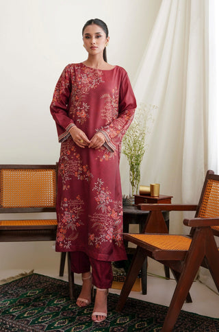 Chaman (Garden) Co-ord Set - Deep Maroon