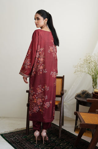Chaman (Garden) Co-ord Set - Deep Maroon