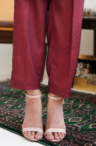 Chaman (Garden) Co-ord Set - Deep Maroon