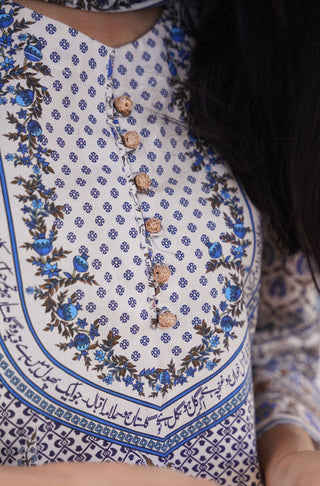Gul-e-Jahaan (World Of Florals) Kurta - Blue