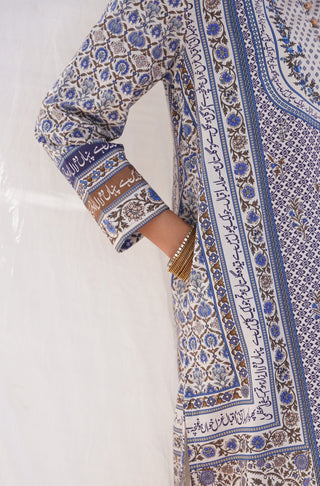 Gul-e-Jahaan (World Of Florals) Kurta - Blue