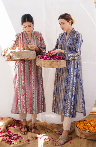 Gulistan (Flowerland) Stripes Kurta - Blue