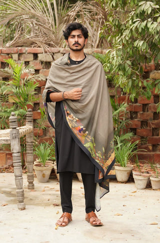 Ishq (Ishq) Odhni - Grey