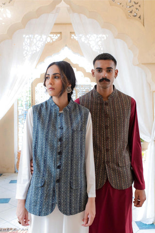 Kaavish (Efforts) Vasket - Teal & Blue