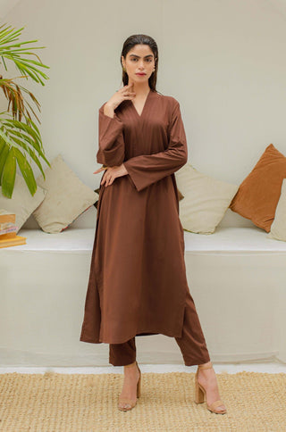 Lyra Co-ord Set - Cocoa Brown