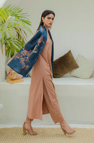Chaman (Garden) Scarf - Midnight Blue