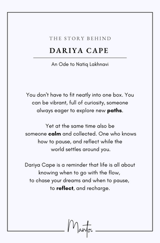 Dariya (Wandering River) Cape - Beige & Blue