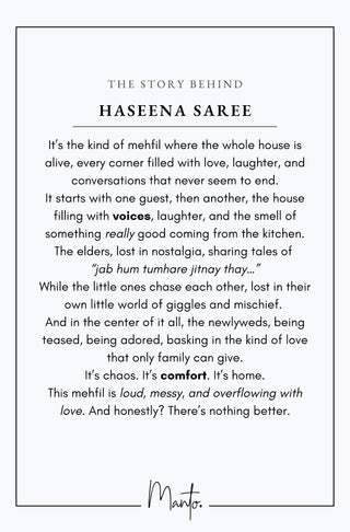 Design Philosophy of Haseena Saree