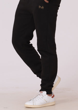 Jet-Black Jogger Pants - Men