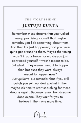 Design Philosophy of Justuju Kurta